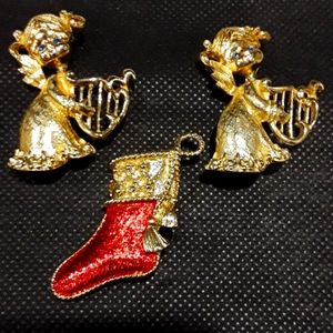 Vintage Christmas pins brooches Gerrys